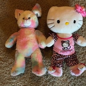 BuildABear rabbit and Hello Kitty